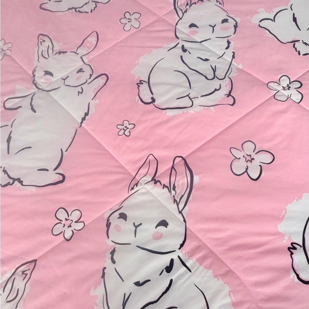 Cute Pink Bunny Bedding Set - Picture 2 of 7